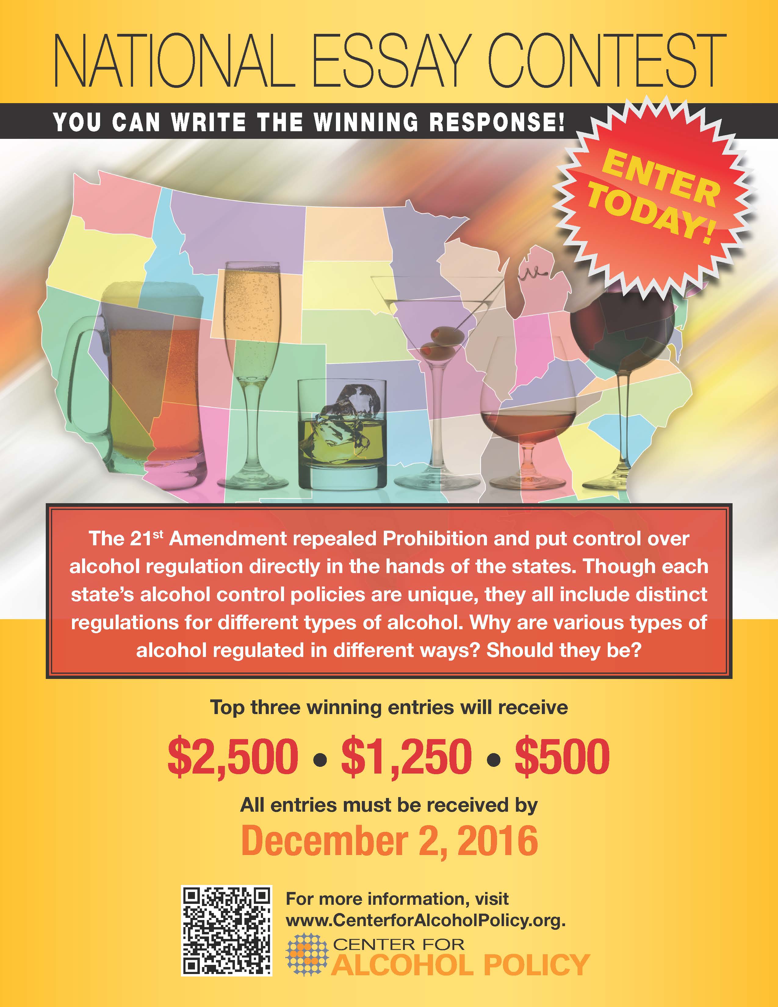 center for alcohol policy essay contest